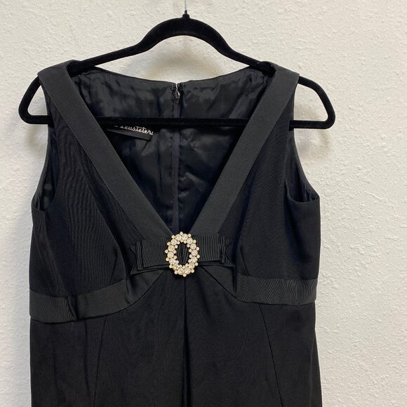 NWT Vintage 1960s Gino Charles for Neusteters Black Cocktail Dress, Size 12/14 - Picture 5 of 11